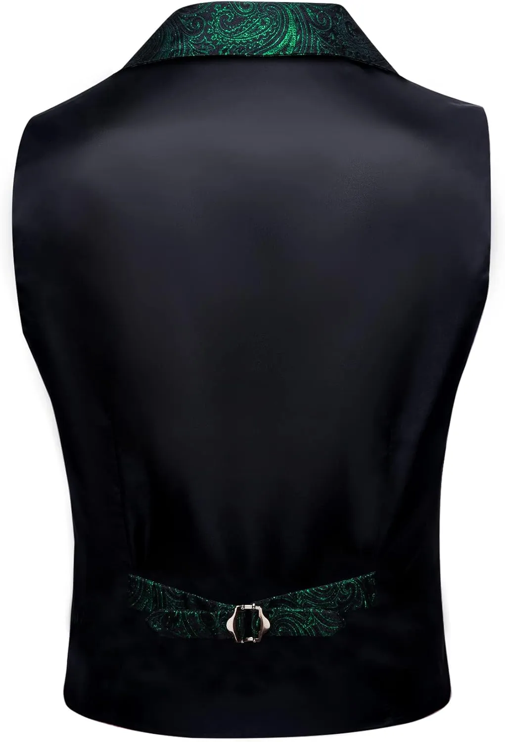 Barry.Wang Mens Victorian Vest Steampunk Gothic Paisley Tailored Collar Waistcoat Halloween Themed Party