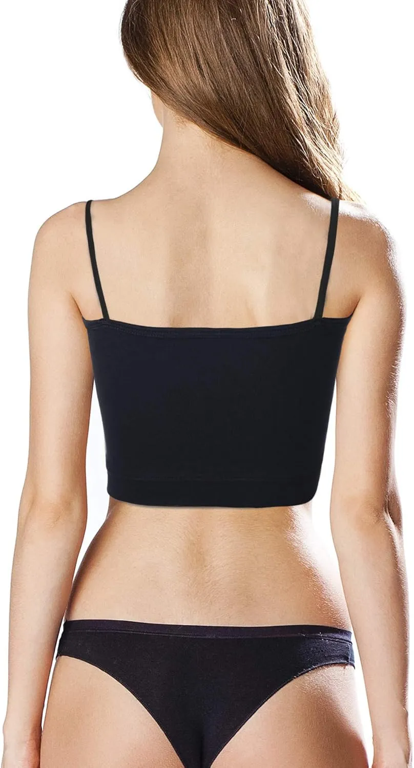 Boao 3 Pcs Crop Camisole Top Spaghetti Strap Tank Sleeveless Crop Tank Top for Women Sports