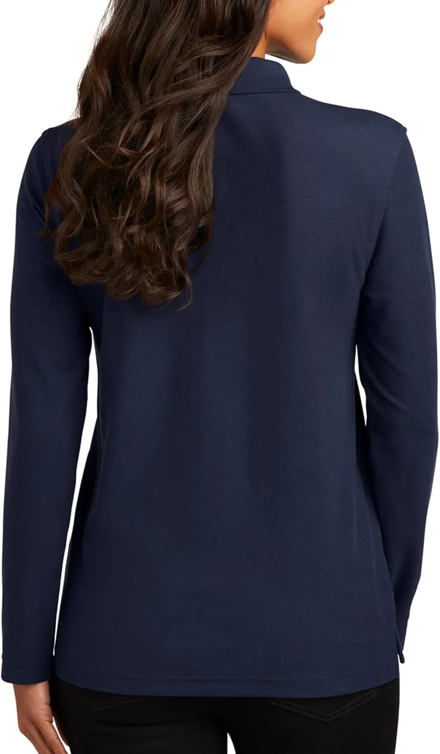 Custom Embroidered Long Sleeve Polo Shirt for Women Personalized Embroidery Text Name