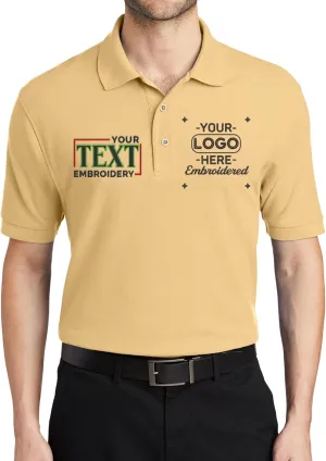 Custom Embroidered Polo Shirt for Men Personalized Embroidery Name Text Logo Golf Tee