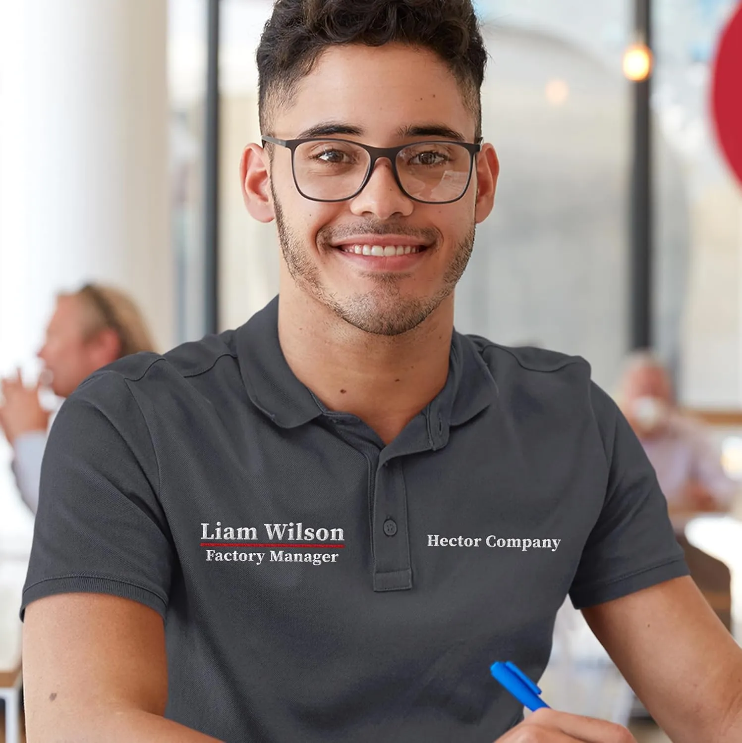 Custom Polo Shirt for Men Personalized Embroidered Short Sleeve Polo Golf Shirt Add Your Text Name