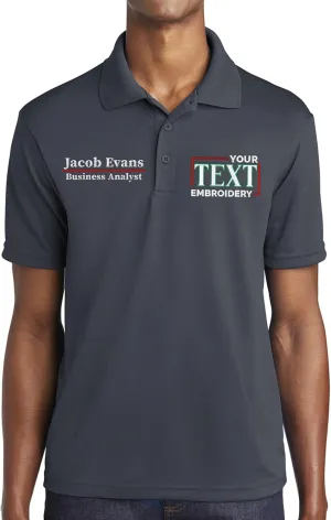 Custom Polo Shirt for Men Personalized Embroidered Short Sleeve Polo Golf Shirt Add Your Text Name