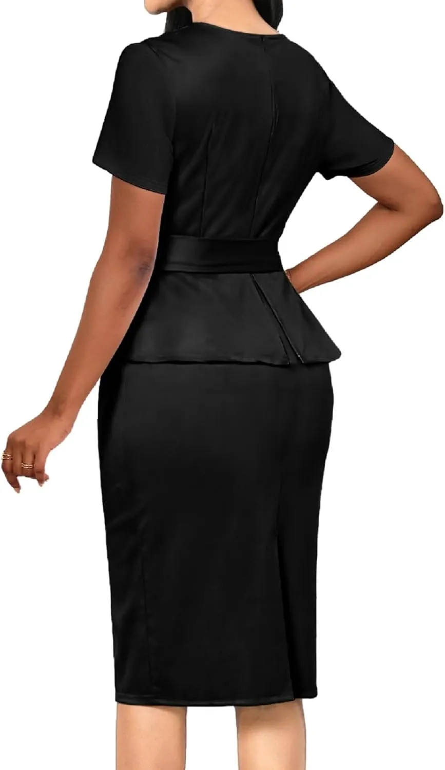 CuteCherry Women Sexy Dress Bodycon Work Dress Elegant Pencil Dress
