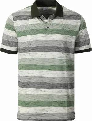 Gioberti Mens Club Stripe Polo Shirt - Short Sleeve, Regular Fit, Yarn Dye