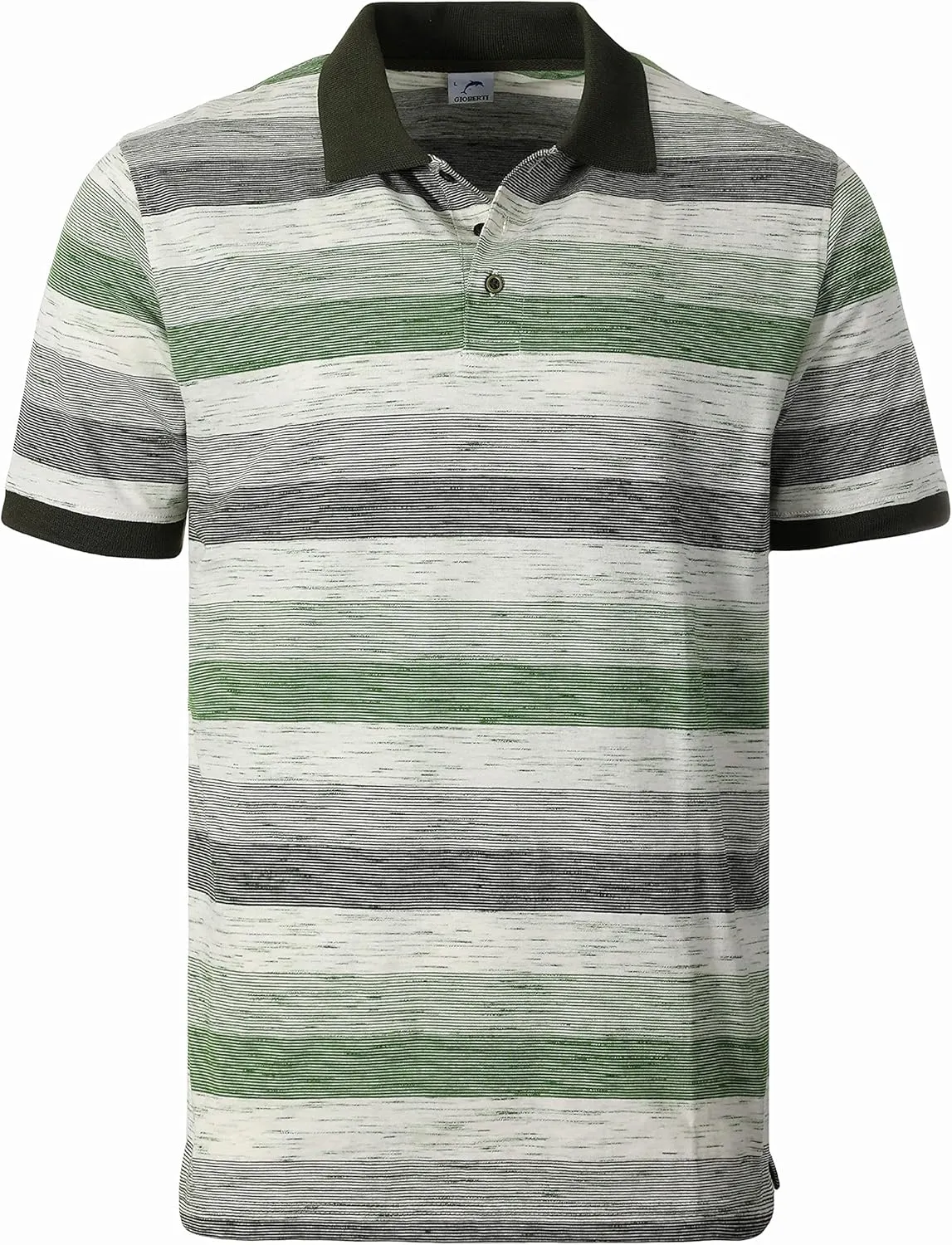 Gioberti Mens Club Stripe Polo Shirt - Short Sleeve, Regular Fit, Yarn Dye