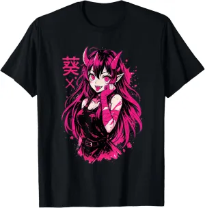 Goth Anime Waifu Kawaii Manga Girl | Creepy Horror Aesthetic T-Shirt