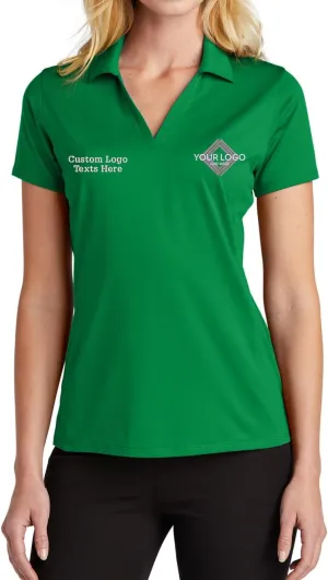 INK STITCH Women Lk398 Custom Embroidery Add Logo Texts Staff Performance Polo Shirts