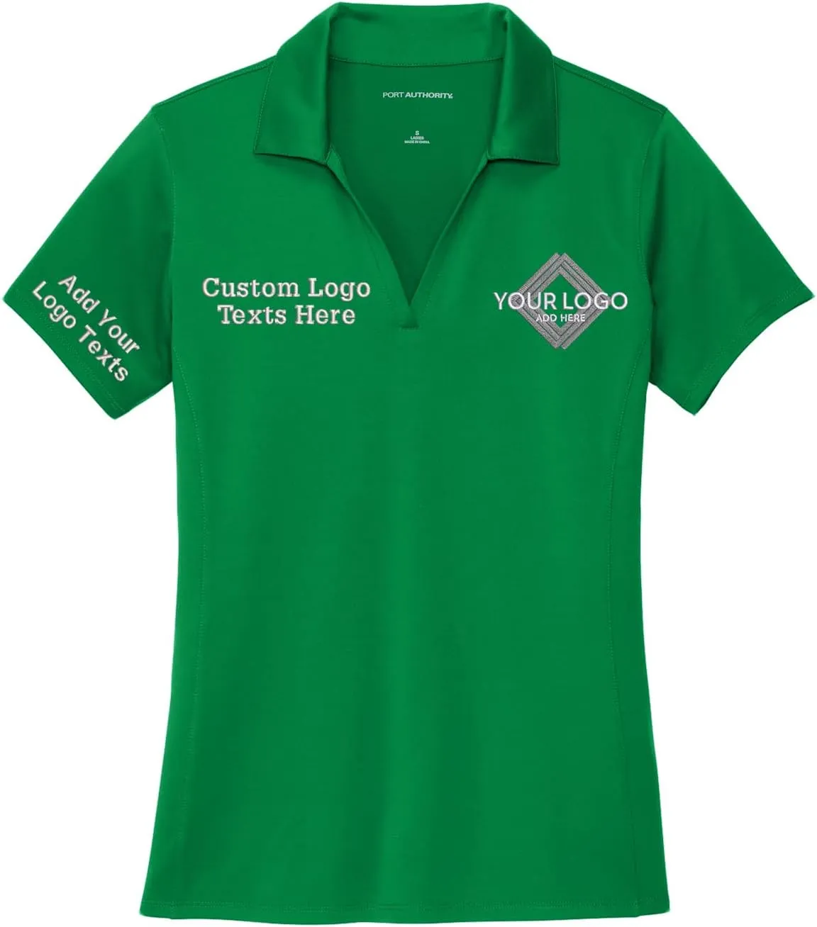 INK STITCH Women Lk398 Custom Embroidery Add Logo Texts Staff Performance Polo Shirts