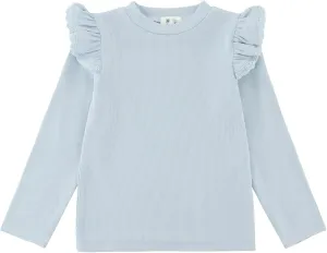 KISBINI Toddler Girl Ruffle Long Sleeve T-Shirt Cotton Top Tee for Spring/Fall