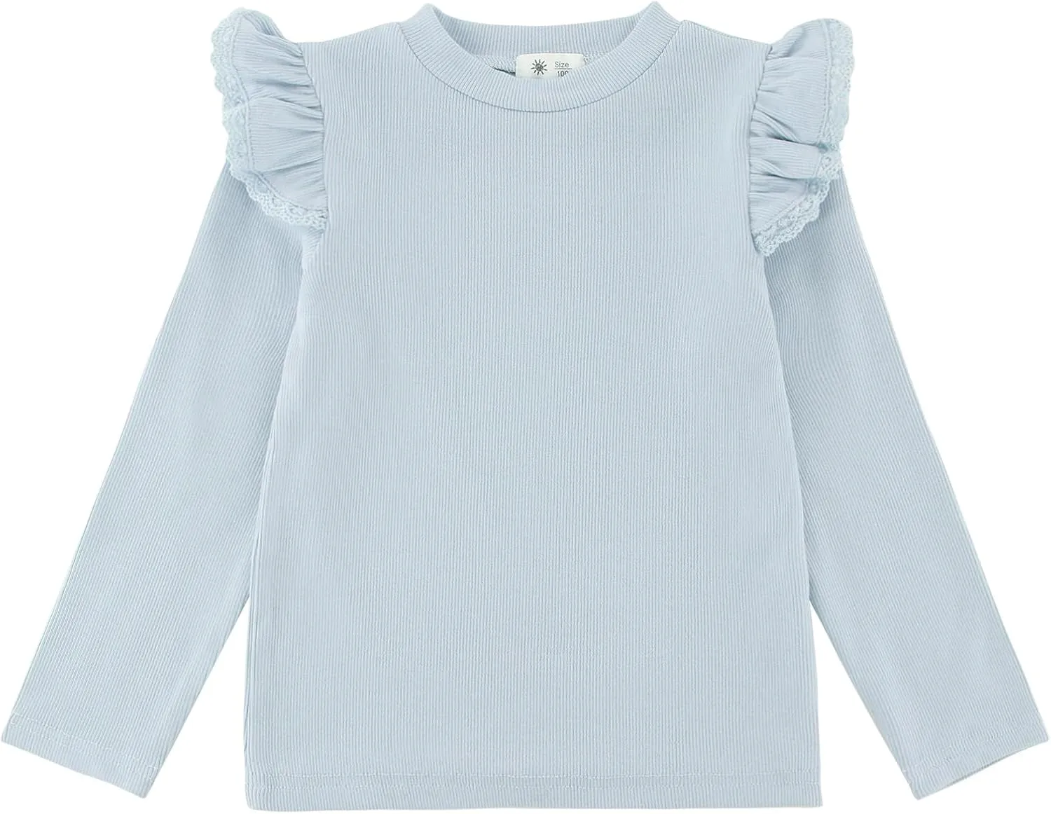 KISBINI Toddler Girl Ruffle Long Sleeve T-Shirt Cotton Top Tee for Spring/Fall