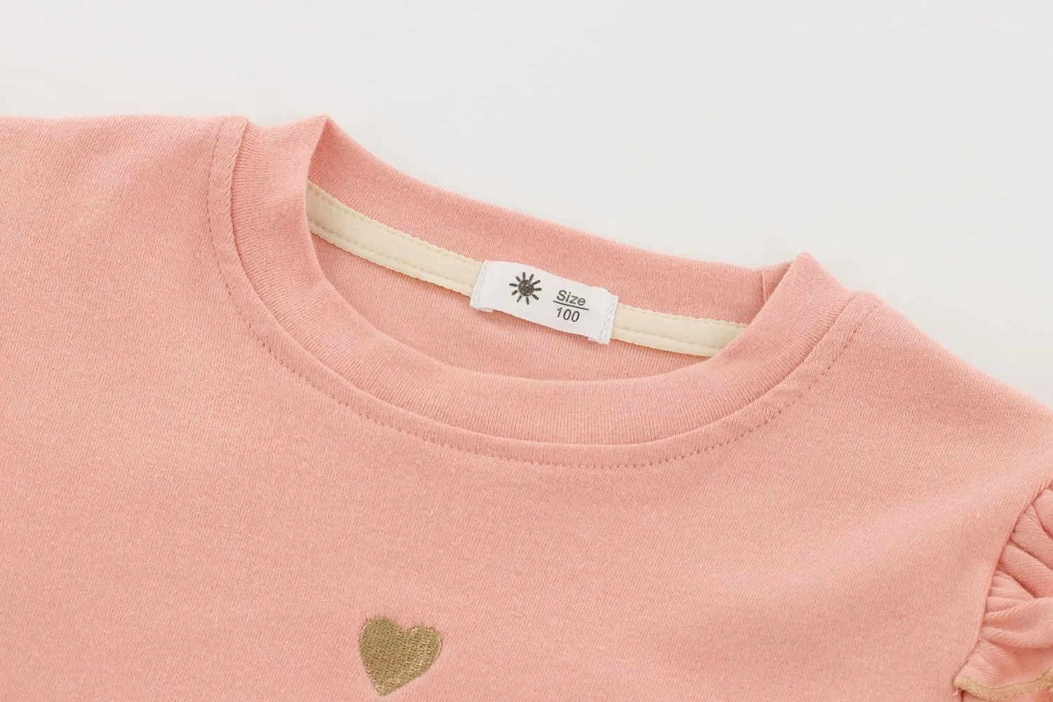 KISBINI Toddler Girl Ruffle Long Sleeve T-Shirt Cotton Top Tee for Spring/Fall