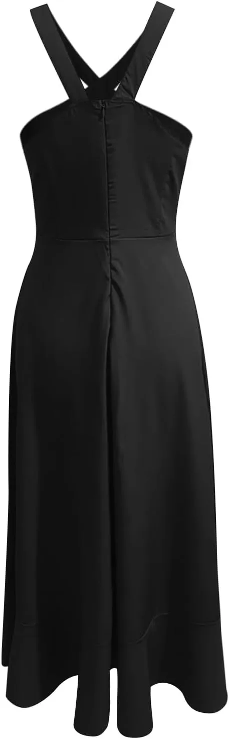 Maxi Dresses for Seniors Cold Shoulder Short Sleeve Slit Long Dresses Sexy V Neck Flowy Wedding Guests Vacation Dresses