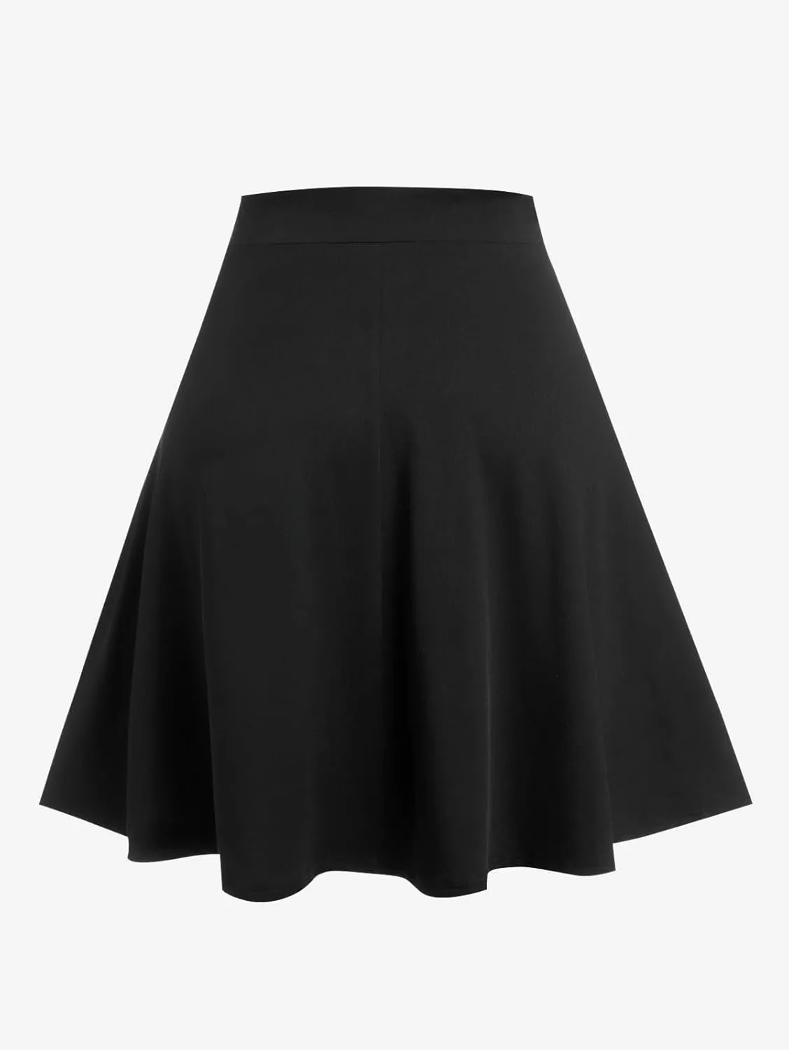 ROSE GAL Women's Plus Size Mini A-Line Gothic Skirt Casual Plain Chain Detail High Waisted Short Stitching Plaid Pleated