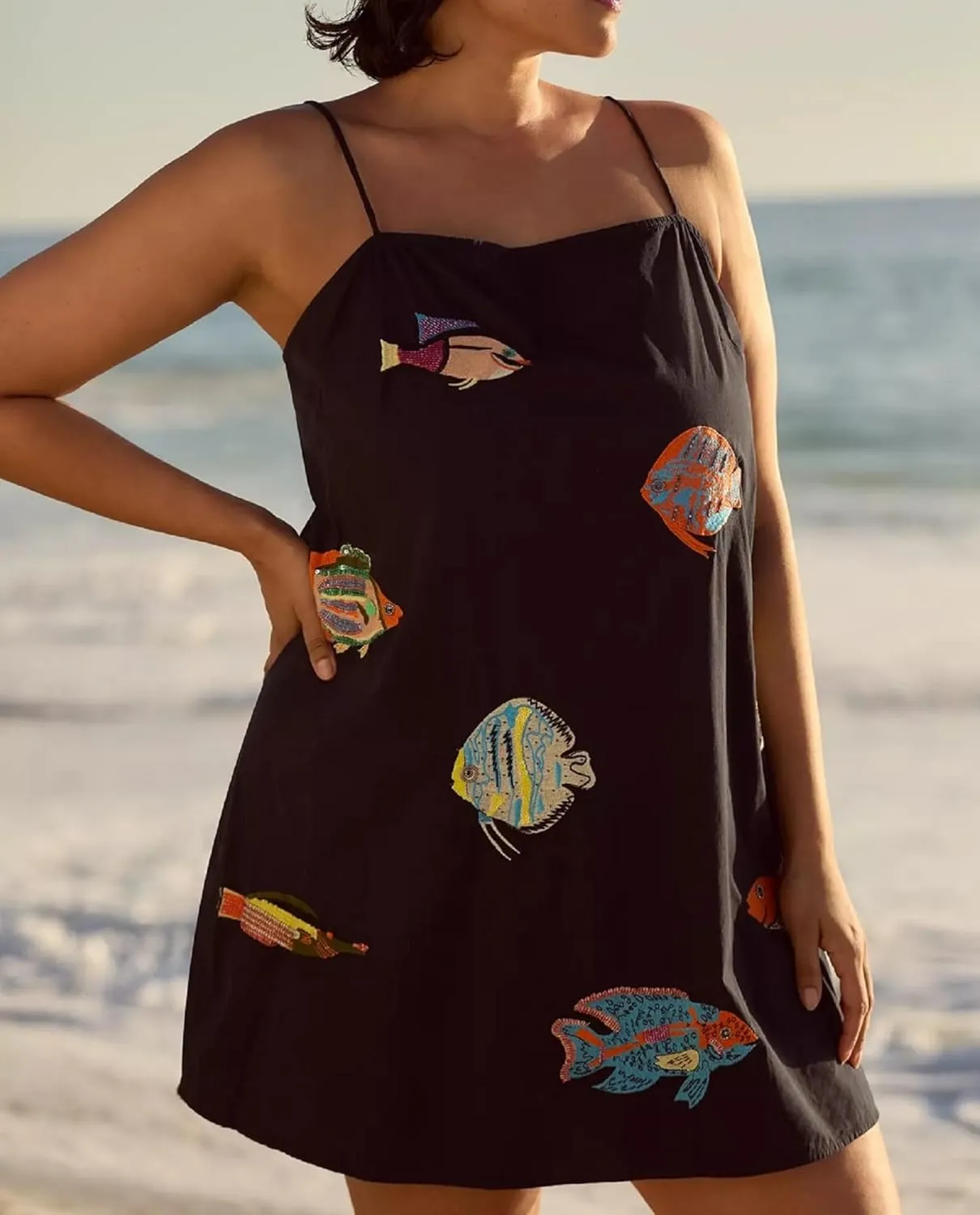 Women Boho Floral Short Dress Graffiti Backless Babydoll Dress Flowy Mini Cami Dresses Summer Holiday Sundress
