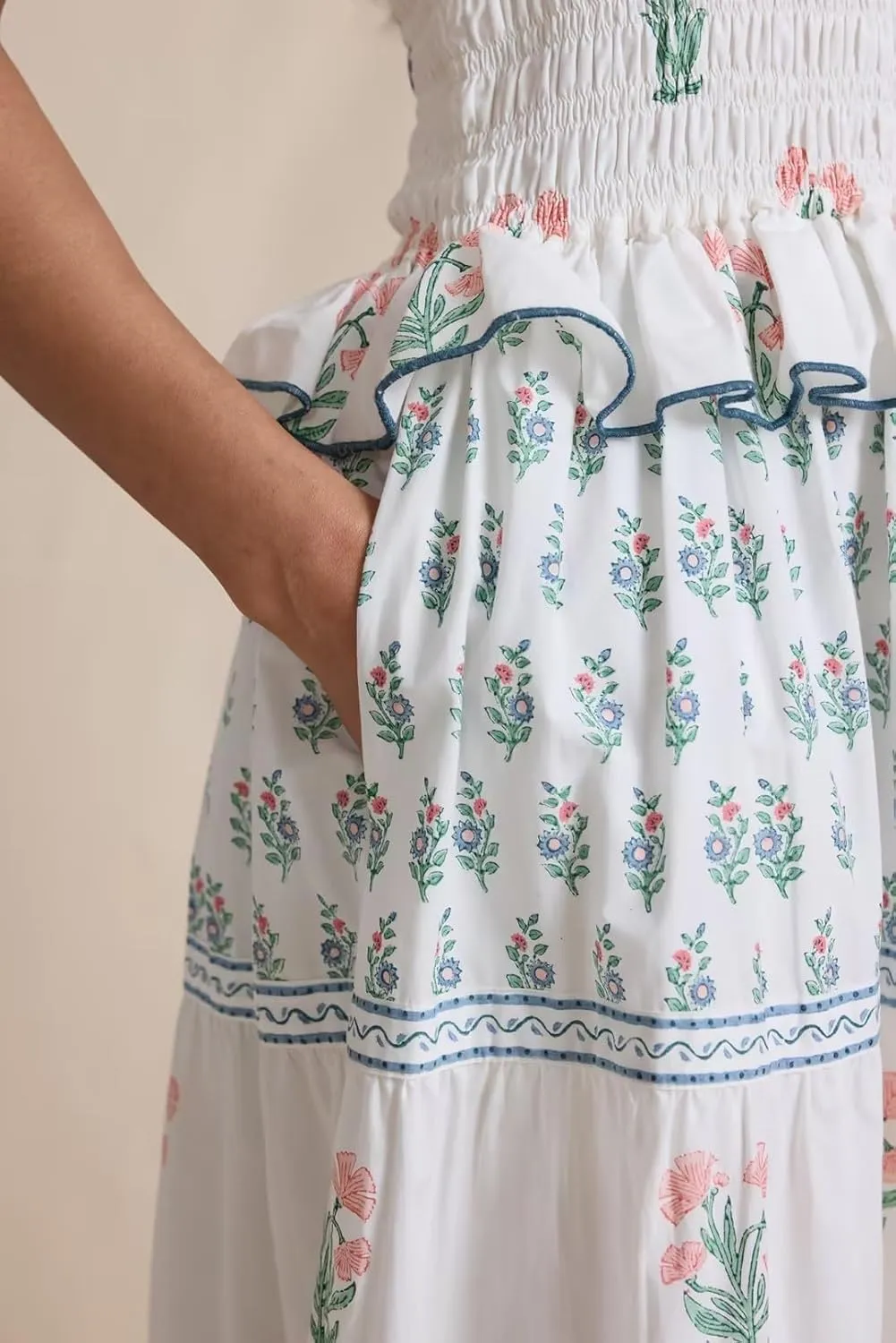 Women Y2k Boho Maxi Dress Tie Shoulder Backless Strappy Tiered Flowy Dress 2024 Summer Floral Beach Sundress