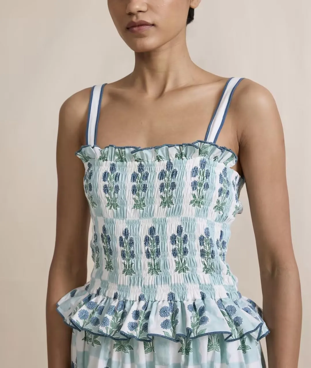 Women Y2k Boho Maxi Dress Tie Shoulder Backless Strappy Tiered Flowy Dress 2024 Summer Floral Beach Sundress