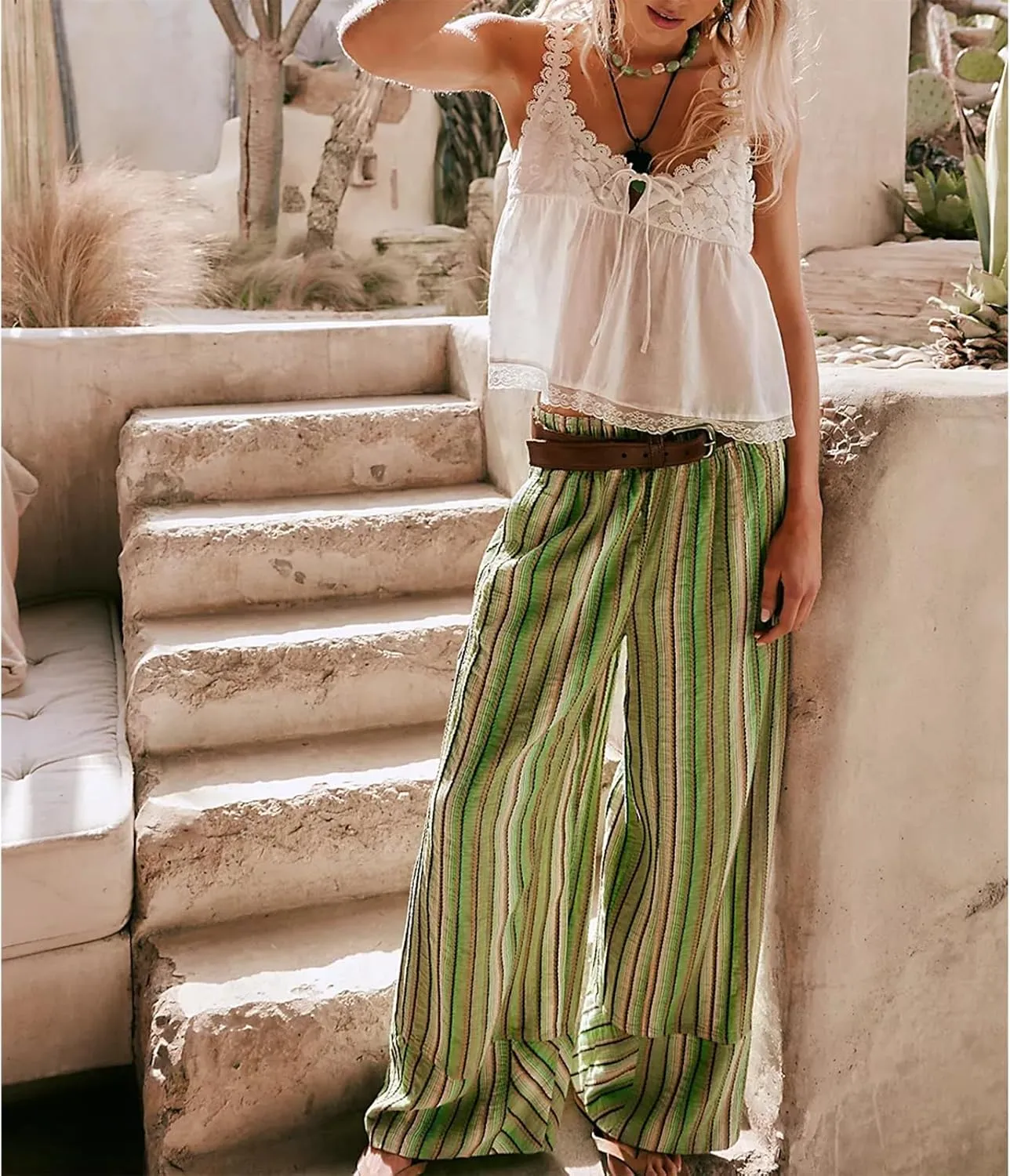 Women Y2K Lace Trim Tank Top Sleeveless Solid Color Tie Up Button Front Crop Top Summer Streetwear Going Out Shirt