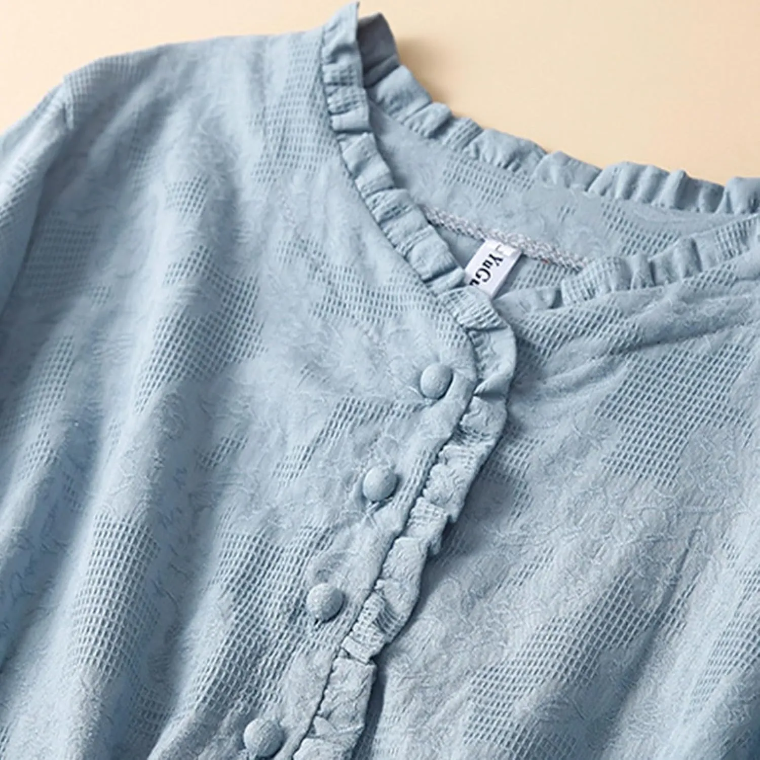 Women's Cotton Linen Dresses Summer Embroidered Sleeve A Line Comfy Cotton Maxi Dress Trendy Summer Vacation Clothes